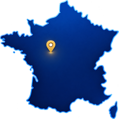 Carte de France : Transports Ligneo est basé à Tours